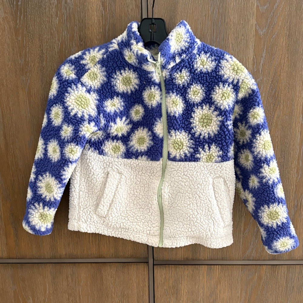 Cat & Jack Blue and Cream Kids Puffer Jacket